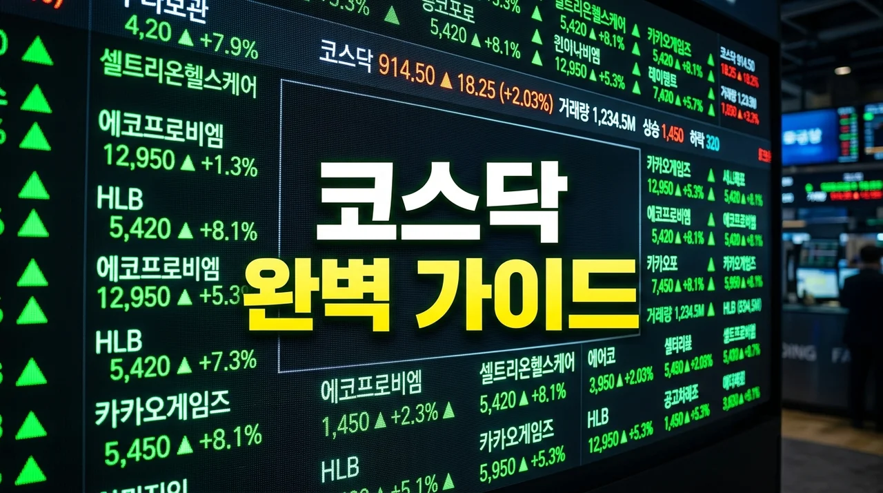 코스닥(KOSDAQ)이란? 뜻과 특징, 코스피와의 차이점 완벽 정리