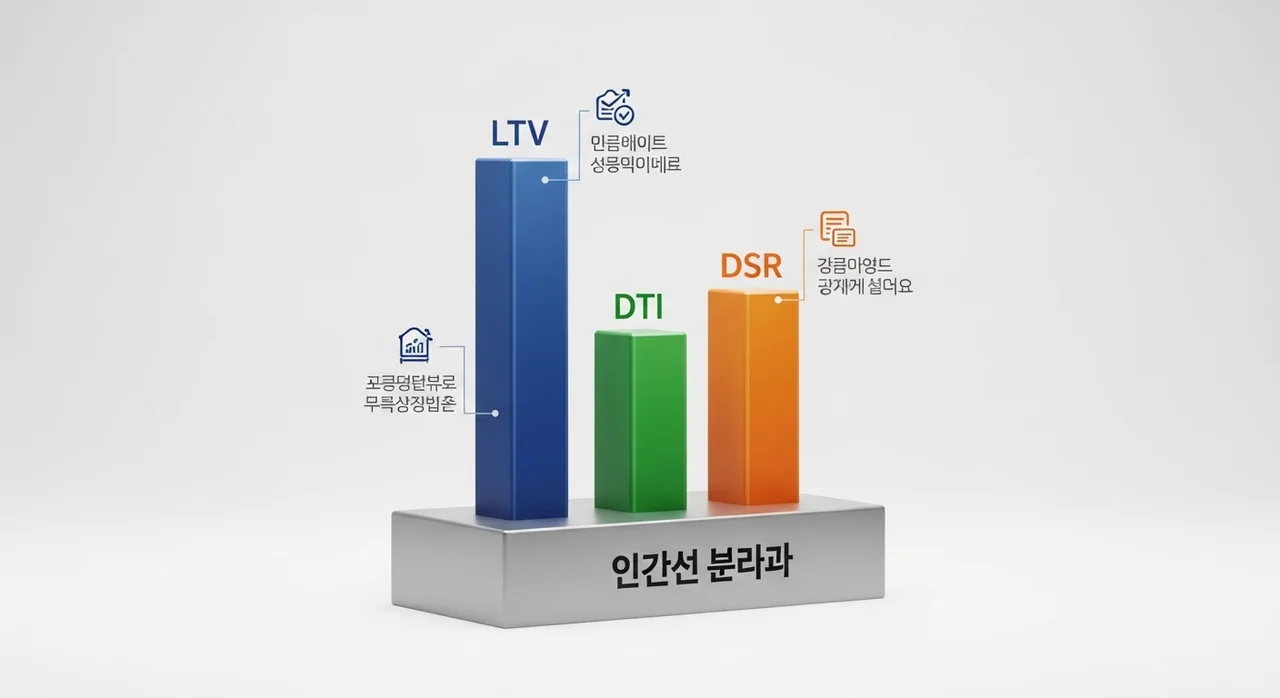 LTV, DTI, DSR의 차이점 한눈에 보기