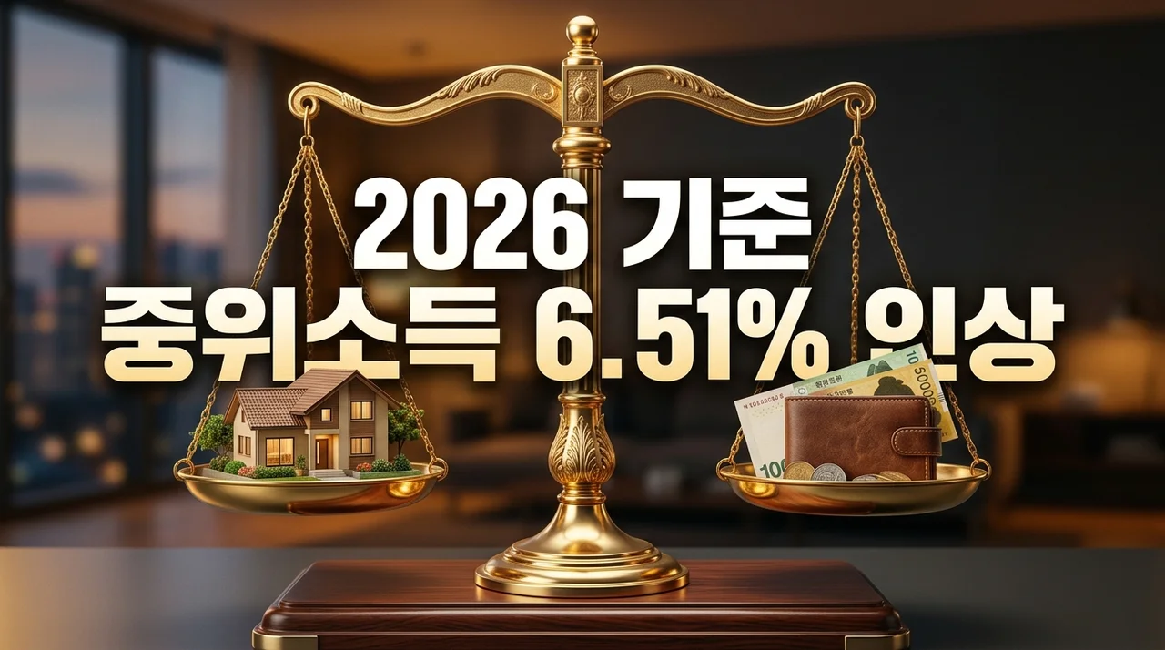 2026년 기준 중위소득 6.51% 역대 최대 인상! 가구별 금액 및 복지 혜택 총정리