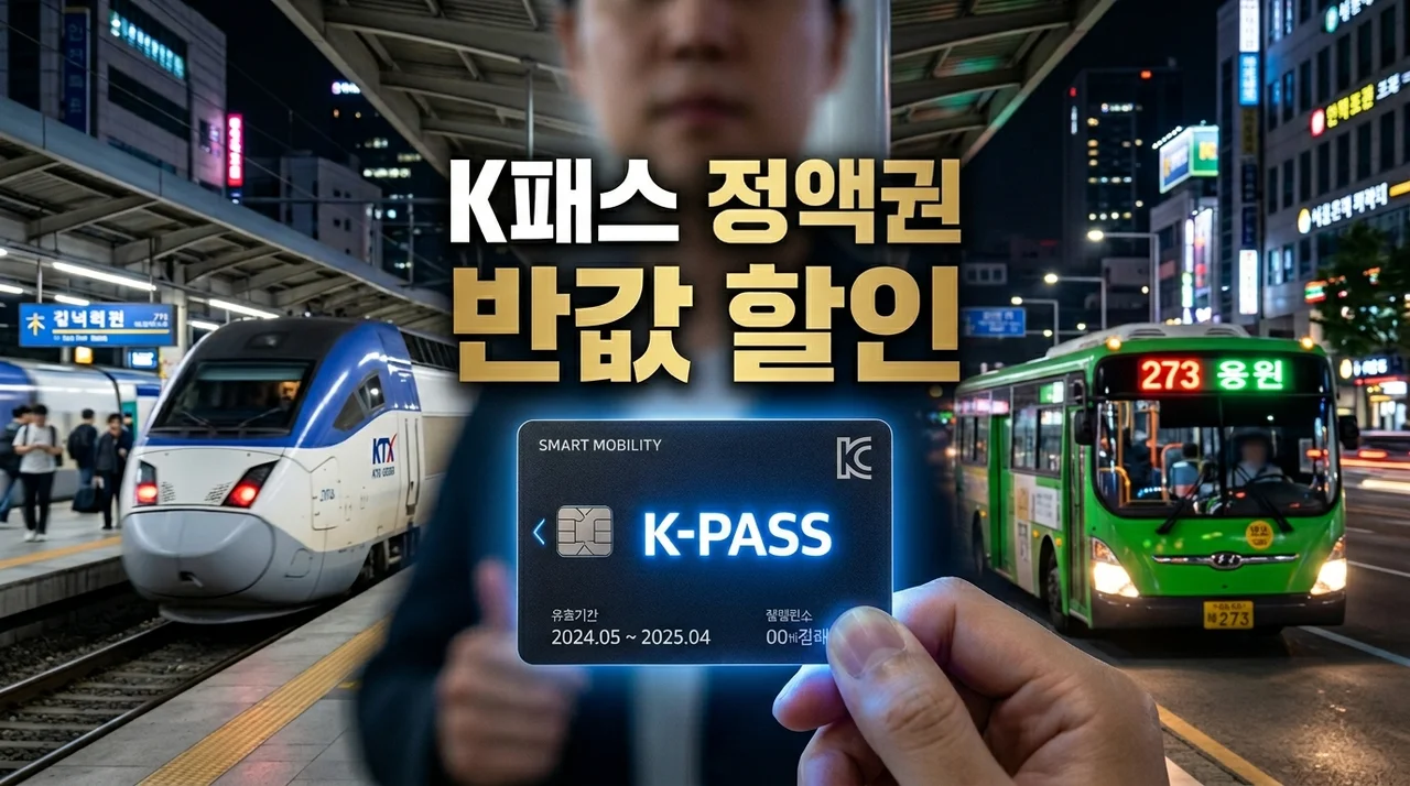 K패스 정액권 도입! 대중교통비 반값으로 줄이는 실전 활용법 및 비교 가이드