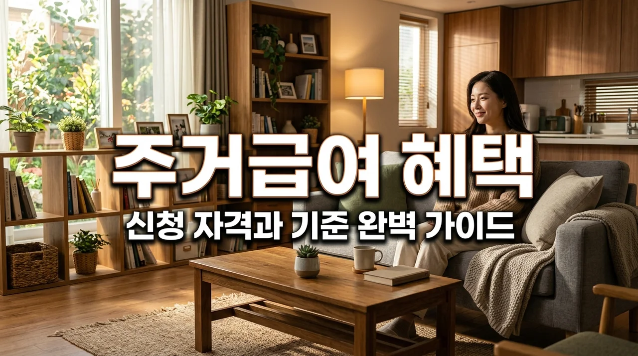 주거급여 신청 자격과 소득인정액 계산 기준 완벽 정리